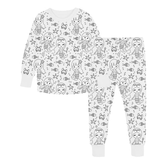 Mermaid Splash Coloring Pajamas